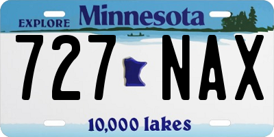 MN license plate 727NAX
