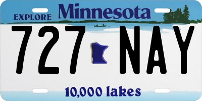 MN license plate 727NAY