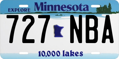 MN license plate 727NBA