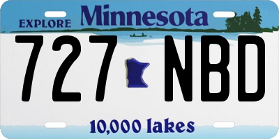 MN license plate 727NBD