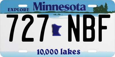 MN license plate 727NBF
