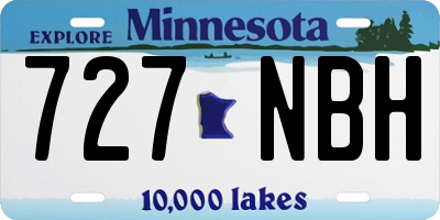 MN license plate 727NBH