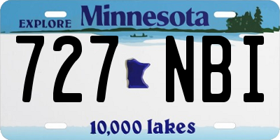 MN license plate 727NBI