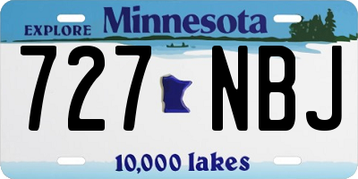 MN license plate 727NBJ