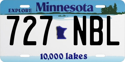 MN license plate 727NBL