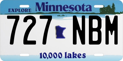 MN license plate 727NBM