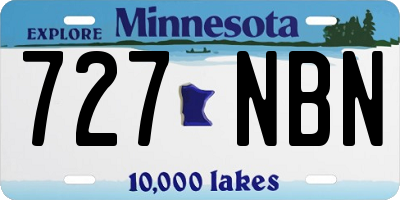 MN license plate 727NBN