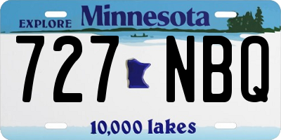 MN license plate 727NBQ