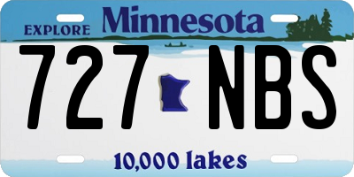 MN license plate 727NBS