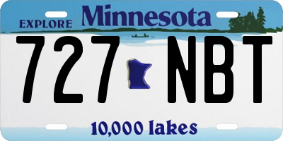 MN license plate 727NBT