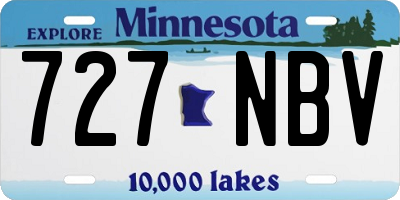 MN license plate 727NBV