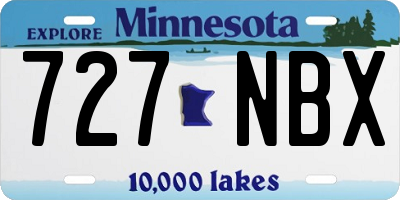 MN license plate 727NBX