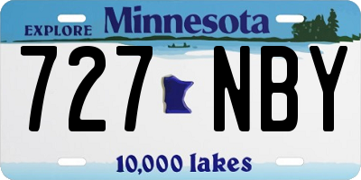 MN license plate 727NBY