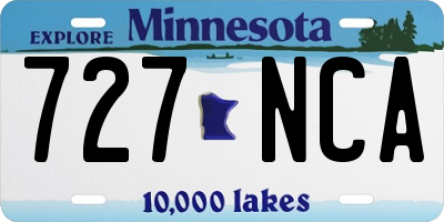 MN license plate 727NCA