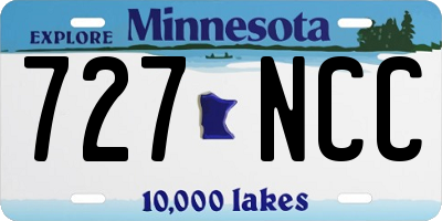 MN license plate 727NCC