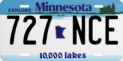 MN license plate 727NCE
