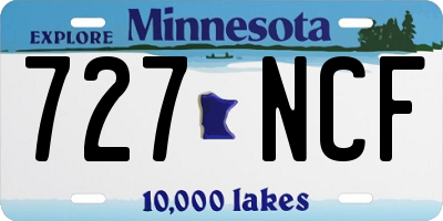 MN license plate 727NCF