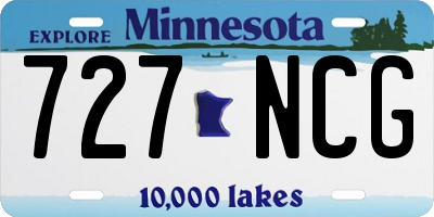 MN license plate 727NCG