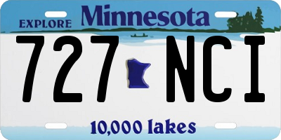 MN license plate 727NCI