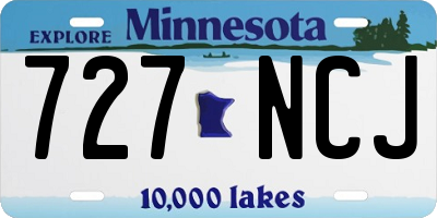 MN license plate 727NCJ