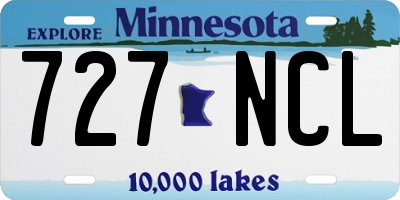MN license plate 727NCL