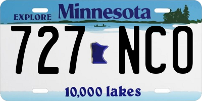 MN license plate 727NCO