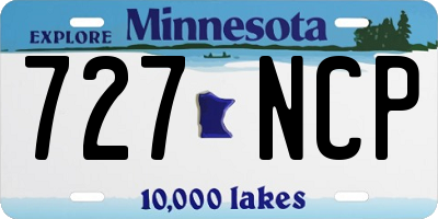 MN license plate 727NCP