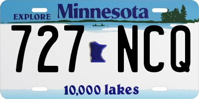 MN license plate 727NCQ