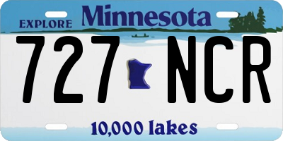 MN license plate 727NCR