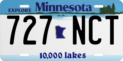 MN license plate 727NCT