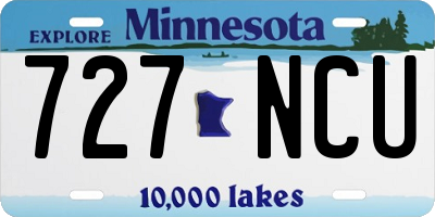 MN license plate 727NCU