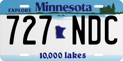 MN license plate 727NDC