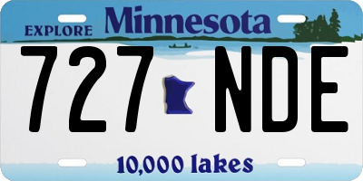 MN license plate 727NDE
