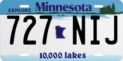 MN license plate 727NIJ