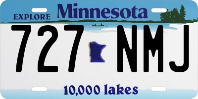 MN license plate 727NMJ