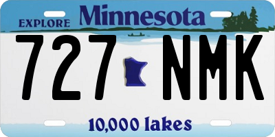 MN license plate 727NMK