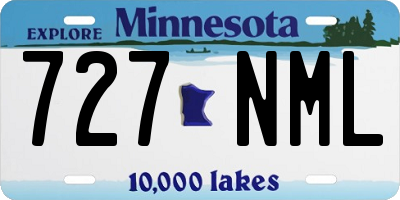 MN license plate 727NML