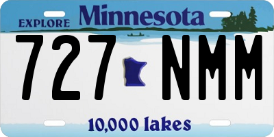 MN license plate 727NMM