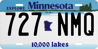 MN license plate 727NMQ