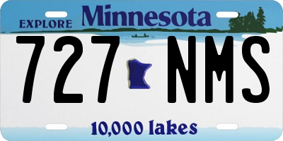 MN license plate 727NMS