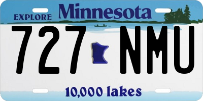 MN license plate 727NMU