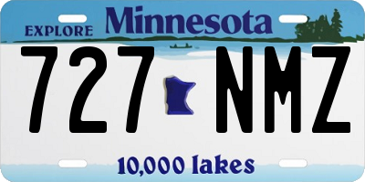 MN license plate 727NMZ