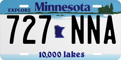 MN license plate 727NNA