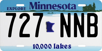 MN license plate 727NNB