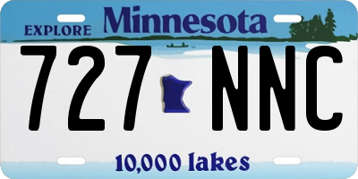 MN license plate 727NNC