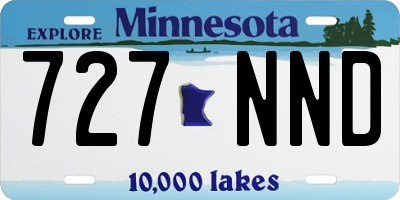 MN license plate 727NND