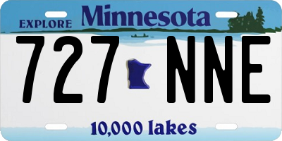 MN license plate 727NNE