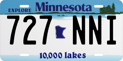 MN license plate 727NNI