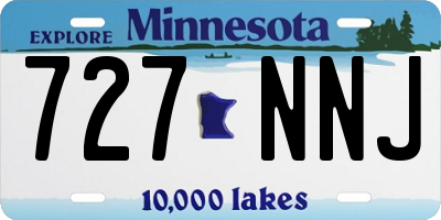 MN license plate 727NNJ