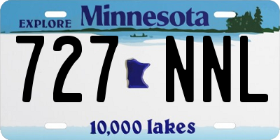 MN license plate 727NNL